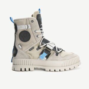 Palladium Beige and Black Combat Boots